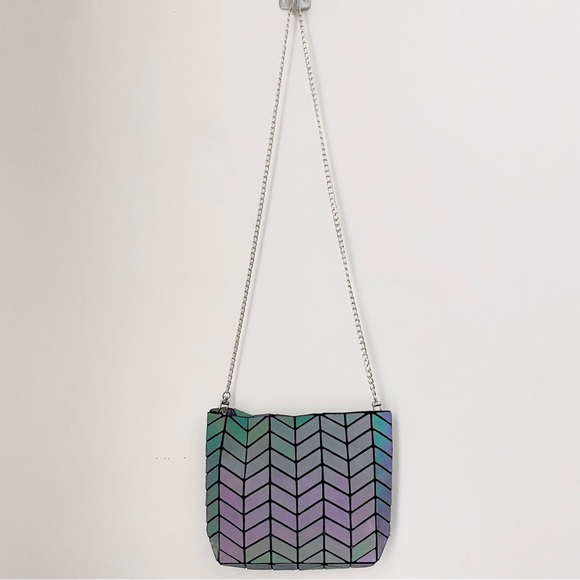 Issey Miyake Bao Bao Multicolor Geometric Zip Pouch Clutch Crossbody Bag - Picture 1 of 11